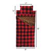 Carstens, Inc. Kids Slumber Bag Sleeping Bag/Nap Mat with Pillow for Boys & Girls, Red Buffalo Plaid view 3