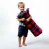 Carstens, Inc. Kids Slumber Bag Sleeping Bag/Nap Mat with Pillow for Boys & Girls, Red Buffalo Plaid view 4