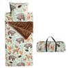 Carstens, Inc. Kids Slumber Bag Sleeping Bag/Nap Mat with Pillow for Boys & Girls, Woodland Fox view 1