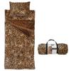 Carstens, Inc. Kids Slumber Bag Sleeping Bag/Nap Mat with Pillow for Boys & Girls, Leopard Print view 1