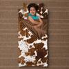 Carstens, Inc. Kids Slumber Bag Sleeping Bag/Nap Mat with Pillow for Boys & Girls, Cow Print view 2