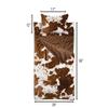 Carstens, Inc. Kids Slumber Bag Sleeping Bag/Nap Mat with Pillow for Boys & Girls, Cow Print view 3