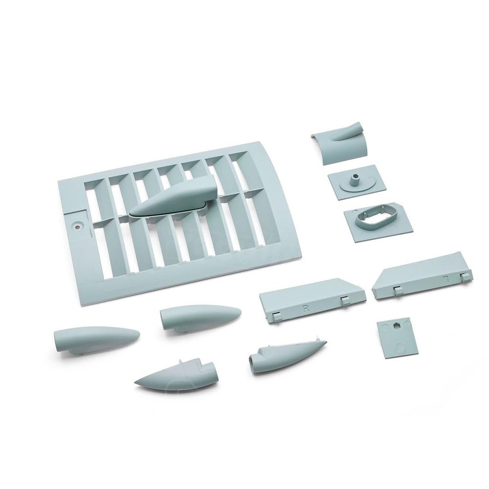 VERBANA for Free-Wing 90mm J-10A RC Model Airplane Fuselage Air Intake Grille Spare Part Kit for Free-Wing 90mm J-10A RC Model Airplane Plane Accessories Part
