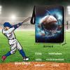 Baseball Card Binder 900 Pockets, Trading Card Collection Sports Card Binder with 50 Removable Sleeves, Double Sided Pocket Sport Card Holder PU Leather Collectible Trading Card Albums Storage view 4