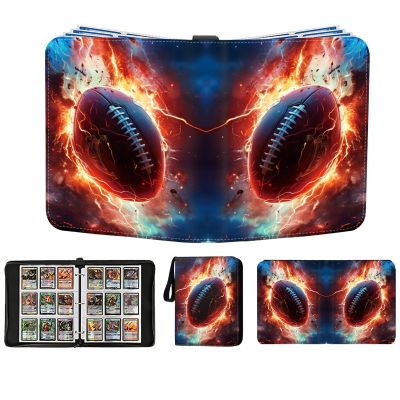 2025 Football Card Binder Trading Card Binder Holder 900 Pockets, Fits 900 Cards with 50 Removable Pages, Football Card Gifts Collector Album with Zipper Storage Display Case