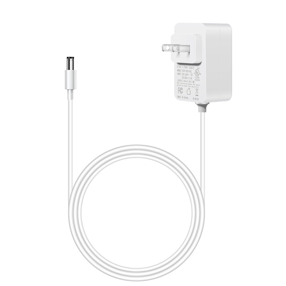 Baby Swing Charger for Kmaier,Munchkin,Larex,Jaoul,Babybond Swing,5V 1.5A Power Cord Replacement for Kidsview,Ezebaby,Napei,Gopanda,Nova,Bellababy Swing and More,6.7FT/OEM/White.