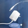 Baby Swing Charger for Kmaier,Munchkin,Larex,Jaoul,Babybond Swing,5V 1.5A Power Cord Replacement for Kidsview,Ezebaby,Napei,Gopanda,Nova,Bellababy Swing and More,6.7FT/OEM/White. view 2