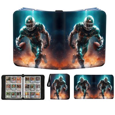 2025 Football Card Binder Trading Card Binder Holder 900 Pockets, Fits 900 Cards with 50 Removable Pages, Football Card Gifts Collector Album with Zipper Storage Display Case
