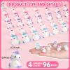 LHSYFBZ 96Pcs Mini Resin Unicorn, Miniature Unicorn Figurines, Mini Resin Animals to Hide for Garden Landscape Aquarium Dollhouse Birthday Party Room Crafts Decor view 4