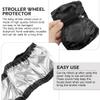 4 Pcs Stroller Wheel Protection Covers, Wheelchair Tire Protector for Baby Stroller Jogger Wheels (Small) (Front Wheel) view 3