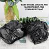4 Pcs Stroller Wheel Protection Covers, Wheelchair Tire Protector for Baby Stroller Jogger Wheels (Small) (Front Wheel) view 4