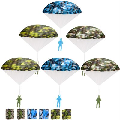 SIQUNUO Army Parachute Toys for Kids, 6 Pack Tangle Free Outdoor Toys Parachute Men for Kids, Small Toys for Kid Ages 4-8 9 10 11 12 Year Old, Outside Toys, Stocking Stuffers