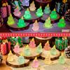 LHSYFBZ 50pcs Luminous Mini Resin Snowman, Glow in The Dark Tiny Snowman for Garden, Landscape, Aquarium, Dollhouse, Birthday Party, Room Decor view 2