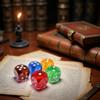 5pcs Professional-Grade Crystal Dice - 25mm Waterproof 6-Sided Precision Gaming Dice with Anti-Slip Numbers, Standard Size for Board Games, RPGs,Casino Nights (Transparent Color Set) view 3