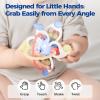 Evoceler Baby Toy, Montessori Sensory Teether Toy for 0-6, 6-12 Months, Rotatable 10 Textures Soft Silicone Teething Toy with Storage Box, Perfect Size for Grasp, Ideal Baby Boy Girl Gift view 4