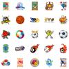 100 Pack Sports Stickers, Sports Football Soccer Baseball Basketball Party Favors, Sports Ball Stickers for Water Bottles Laptop, Birthday Decorations view 3