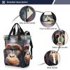 Jihqo Diaper Bag Backpack Gorilla Portrait Travel Diaper Bags for Women, 10L Functional Baby Changing Bag with Insulted Pockets, Stroller Straps view 3