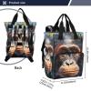 Jihqo Diaper Bag Backpack Gorilla Portrait Travel Diaper Bags for Women, 10L Functional Baby Changing Bag with Insulted Pockets, Stroller Straps view 4