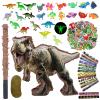 142 Pcs Dinosaur Piata Party Set - Small Jungle Dinosaur Piata Set with Blindfold and Bat Include Kids Dinosaur Themed Party Favors for Boys and Girls(Small Size Piata 14.5x12.5x3) view 1