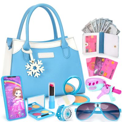 Officygnet Toddler Purse for Girls, Princess Makeup Play Girl Toys for 3 4 5 6 7 8 Years Old, Birthday Gift for Girls Age 3-5 4-6 6-8, Play Purse with Accessories, Kids Toy Purse for Little Girl