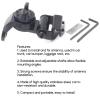 JNIYHGENS Black EM-70 Mobile Car Radio Antenna Mount Bracket Base Clip Stainless Steel Car Mount Bracket Base Clip Accessories view 2