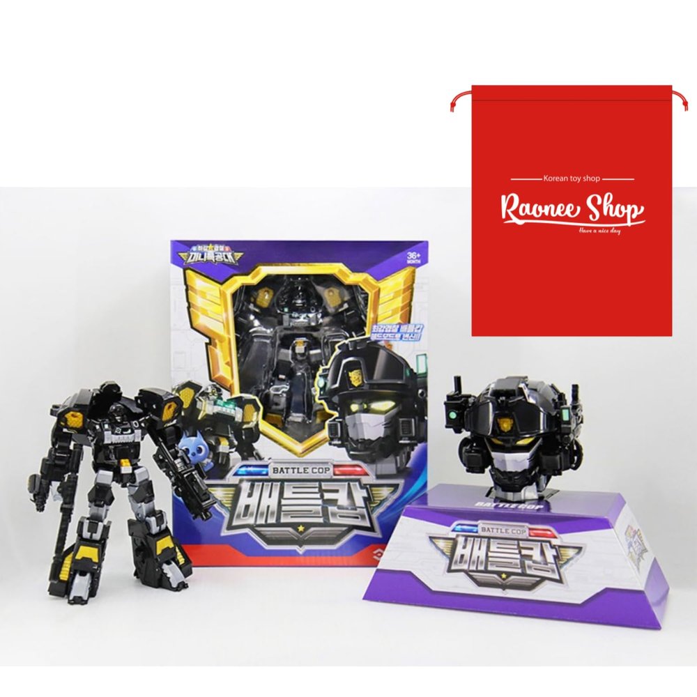 RaoNEE Mini Force miniforce Strongest Police Season 6 Robot Series 9_Battle COP(Black)