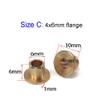 10PCS Brass Bushing Shaft Flange Bush Shaft Sleeve Bearing for 2mm 3mm 4mm 5mm Shaft for RC Boat Marine DIY Spare Parts(C) view 2