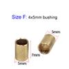 10PCS Brass Bushing Shaft Flange Bush Shaft Sleeve Bearing for 2mm 3mm 4mm 5mm Shaft for RC Boat Marine DIY Spare Parts(F) view 2