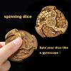 7-in-1 Spinner DND Dice Set, Rotate Metal Rotate Dungeons and Dragons DND Compass Dice, Cool RPG Role Playing Table Game DiceGold view 2