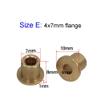10PCS Brass Bushing Shaft Flange Bush Shaft Sleeve Bearing for 2mm 3mm 4mm 5mm Shaft for RC Boat Marine DIY Spare Parts(E) view 2