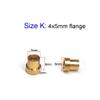 10PCS Brass Bushing Shaft Flange Bush Shaft Sleeve Bearing for 2mm 3mm 4mm 5mm Shaft for RC Boat Marine DIY Spare Parts(K) view 2