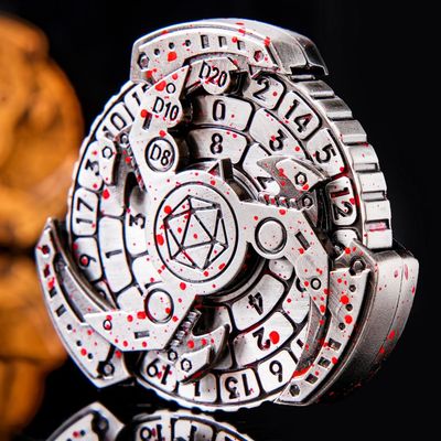 7-in-1 Spinner DND Dice Set, Rotate Metal Rotate Dungeons and Dragons DND Compass Dice, Cool RPG Role Playing Table Game Dice