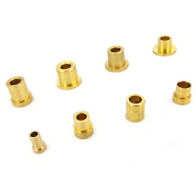 10PCS Brass Bushing Shaft Flange Bush Shaft Sleeve Bearing for 2mm 3mm 4mm 5mm Shaft for RC Boat Marine DIY Spare Parts(A)