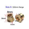 10PCS Brass Bushing Shaft Flange Bush Shaft Sleeve Bearing for 2mm 3mm 4mm 5mm Shaft for RC Boat Marine DIY Spare Parts(A) view 2