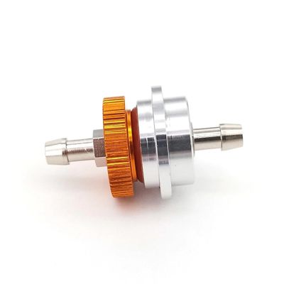 RC Boat CNC Aluminum Fuel Nipple Fuel Fill Nozzle Nipple Tank Accessory for Gasoline/Nitro RC Model Airplane Boat(Yellow)