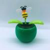 2PCS Window Sun Catcher Solar Powered Dancing Flower in Pots Bobble Head Car Dashboard Decoration Car Interior Doll Ornament Dancing Flower Pot Shaking Ornament Bobble Head Dancer Toy Car Decor H view 1