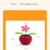 2PCS Window Sun Catcher Solar Powered Dancing Flower in Pots Bobble Head Car Dashboard Decoration Car Interior Doll Ornament Dancing Flower Pot Shaking Ornament Bobble Head Dancer Toy Car Decor H view 2