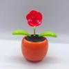 2PCS Window Sun Catcher Solar Powered Dancing Flower in Pots Bobble Head Car Dashboard Decoration Car Interior Doll Ornament Dancing Flower Pot Shaking Ornament Bobble Head Dancer Toy Car Decor T view 1