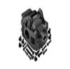 GPM Aluminum 7075 Alloy Front Differential Housing (Larger Inner Bearings) for Traxxas 1:10 Rustler 4X4 VXL/Slash 4X4 VXL/Hoss 4X4 VXL/Ford Fiesta/Ford F150 / Stampede 4X4 / 1:7 AWD XO-01 - Black view 1