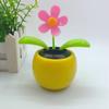 2PCS Window Sun Catcher Solar Powered Dancing Flower in Pots Bobble Head Car Dashboard Decoration Car Interior Doll Ornament Dancing Flower Pot Shaking Ornament Bobble Head Dancer Toy Car Decor F view 1