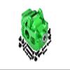 Aluminum 7075 Alloy Front Differential Housing (Larger Inner Bearings) for Traxxas 1:10 Rustler 4X4 VXL/Slash 4X4 VXL/Hoss 4X4 VXL/Ford Fiesta/Ford F150 / Stampede 4X4 / 1:7 AWD XO-01 - Green view 1