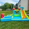 AKEYDIY Inflatable Water Slide Bounce House for Kids 3-12, Mega Water Bounce House Park w/ 2 Slides, Splash Pool & Deep Pool, Basketball Hoop, Water Cannon, 8 in 1 Backyard Water Park with Blower view 2