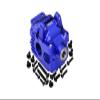 Aluminum 7075 Alloy Front Differential Housing (Larger Inner Bearings) for Traxxas 1:10 Rustler 4X4 VXL/Slash 4X4 VXL/Hoss 4X4 VXL/Ford Fiesta/Ford F150 / Stampede 4X4 / 1:7 AWD XO-01 - Blue view 1
