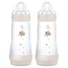 MAM 11oz Easy Start Anti-Colic Baby Bottles, Fast Flow, Breastfeeding-Like Silicone Nipple, Reduces Colic, Gas, & Reflux, Easy-to-Clean, BPA-Free, 4 Plus Months view 1