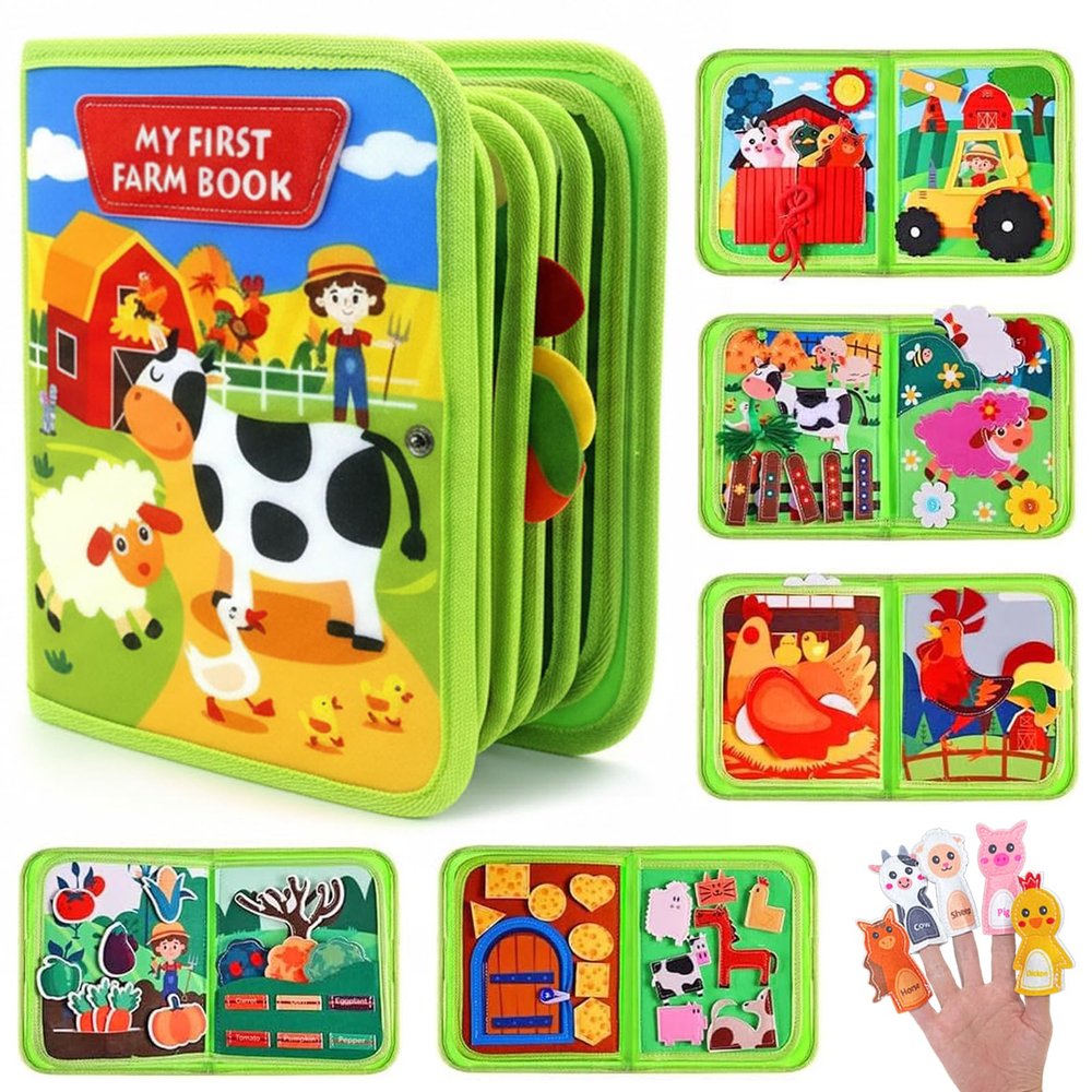 Cobelae Busy Book for Toddlers 1-3, Montessori Toys for 1 Year Old