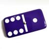 Marion Domino Double 6 Purple Tiles with Spinners, Jumbo Tournament Size in Black Elegant Velvet Bag view 4