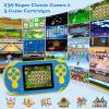 16 Bit Handheld Game for Kids, Video Game Player with Built in 230 HD Games, 3.0'' Screen Retro Electronic Machine with 3 Cartridges, Portable Rechargeable Games for Ages 3-12(Blue) view 2