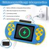 16 Bit Handheld Game for Kids, Video Game Player with Built in 230 HD Games, 3.0'' Screen Retro Electronic Machine with 3 Cartridges, Portable Rechargeable Games for Ages 3-12(Blue) view 3