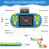 16 Bit Handheld Game for Kids, Video Game Player with Built in 230 HD Games, 3.0'' Screen Retro Electronic Machine with 3 Cartridges, Portable Rechargeable Games for Ages 3-12(Blue) view 4
