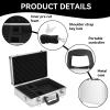 Carrying Bag for RC Controller, 2.4G Universal Aluminum Alloy Airplane Aircraft RC Transmitter Carrying Case with Foam, Portable & Shockproof Remote Control Transmitter Case for JR FUTABA forFLYSKY view 2